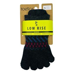 ToeSox Low Rise Full Toe Grip Socks - Size Small - Festival